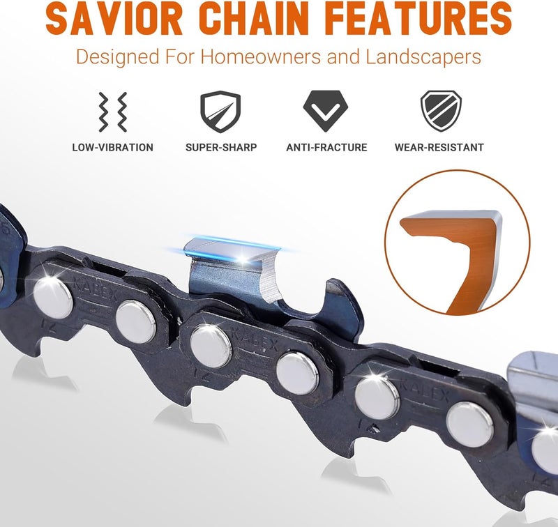Savior سلسلة منشار 28 بوصة 91 رابط قيادة .050" قياس 3/8" خطوة لستihl 33RSF91E تناسب MS440 MS660 MS462 MS 500i MS661 والمزيد استبدال كامل الشفرة Oregon 72EXJ091G - Image 3